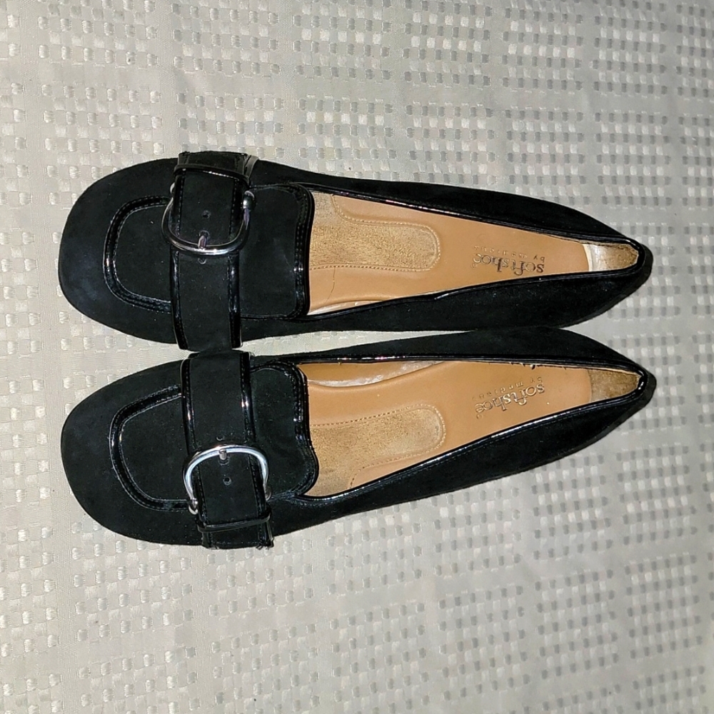 Softshoe Women's Dress Shoes, Black Suede, Non-skid sole, Size 10